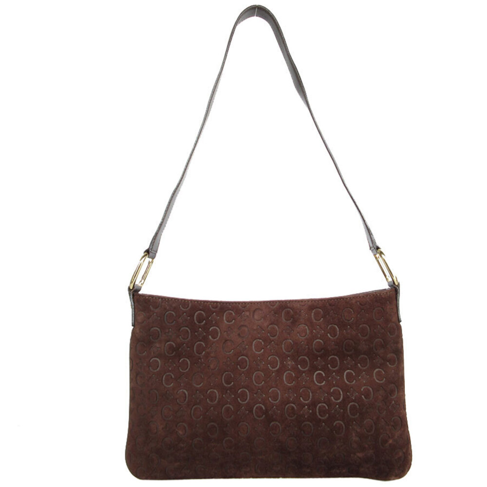 Celine bag leather suede shoulder Brown gold Dark accents Black - Picture 2 of 4